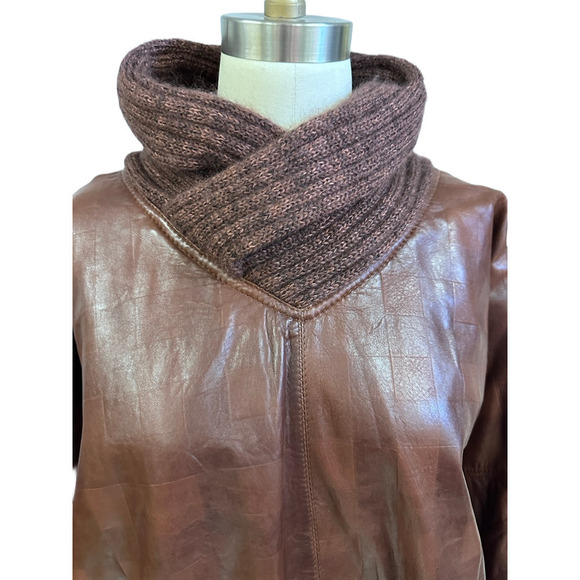 VTG GIMO'S Italy Lamb leather sweater Pullover Women's NWT eu52/XXL US Unisex - Picture 5 of 6